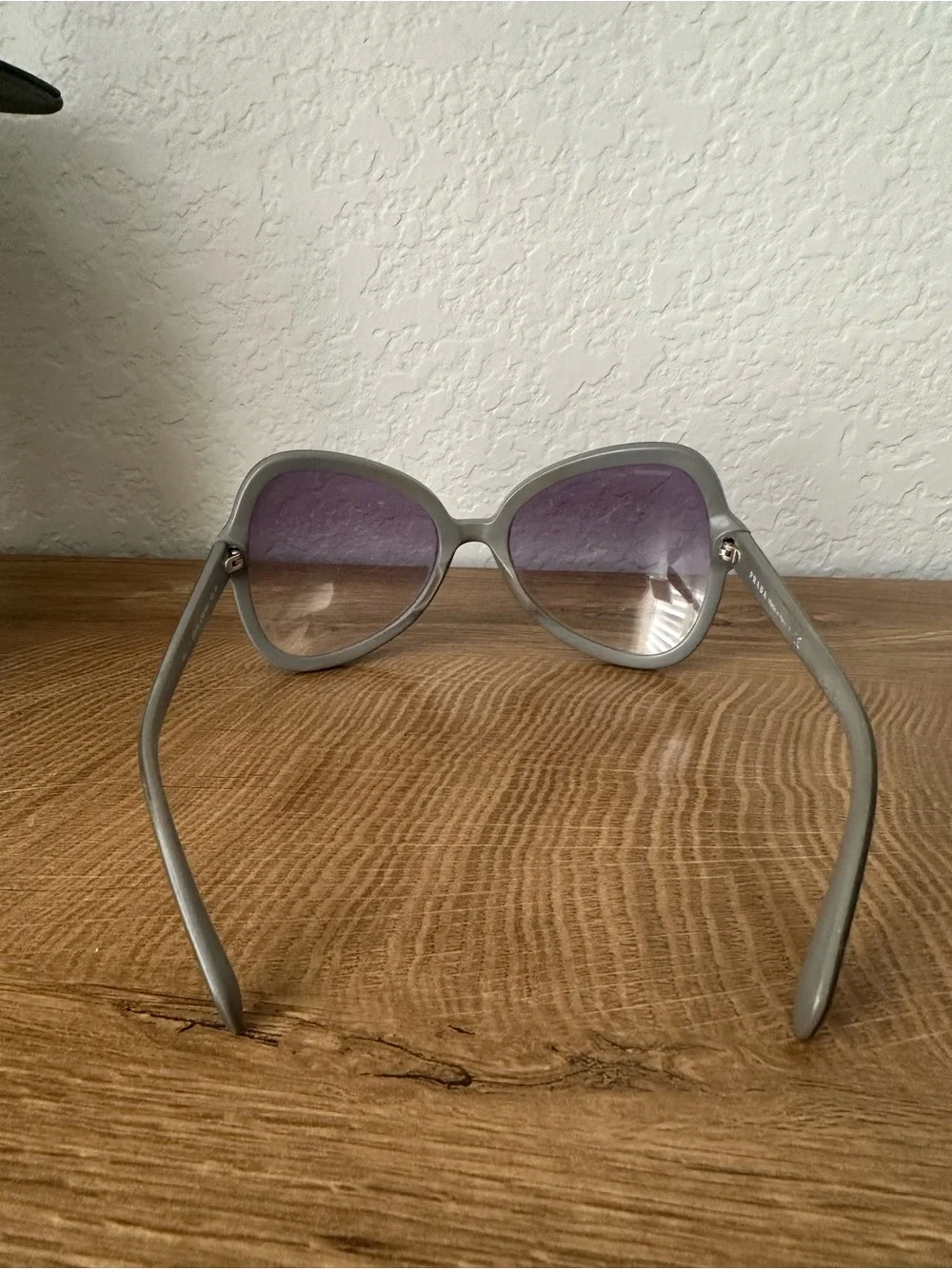 Prada Women's Oversized Butterfly Sunglasses - Gray Frame with Gradient Lenses